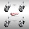 Service Caster 3 Inch SS Thermoplastic Rubber Swivel 1/2 Inch Threaded Stem Caster Brakes, 2PK SCC-SSTS20S314-TPRB-121315-2-TLB-2 - alternate 1